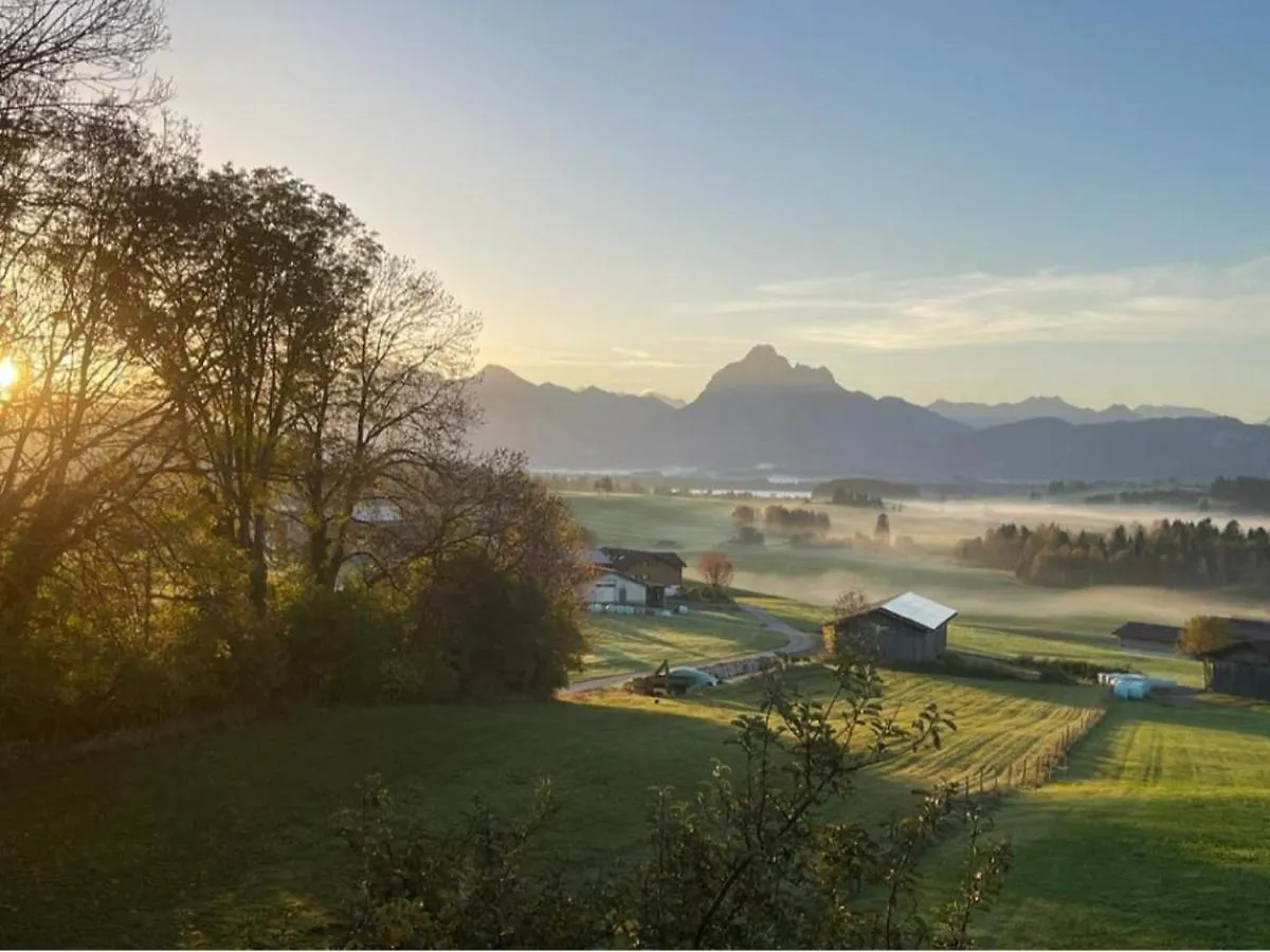 Privat bolig Panoramablick Heimen Lejlighed Hopferau